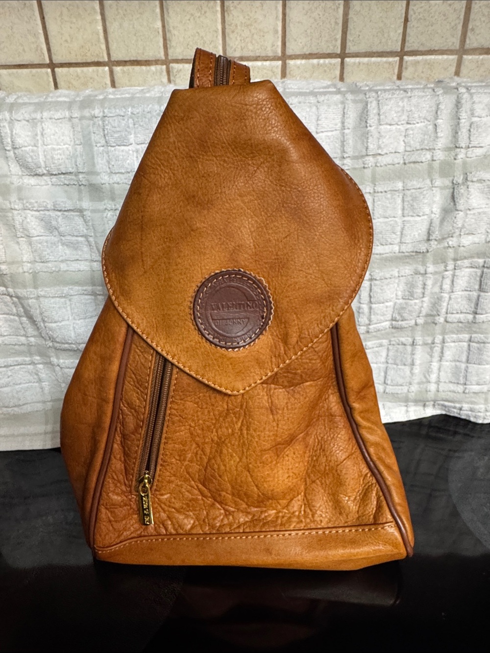 Valentino Di Jonny Vera Pelle Italian Leather Mini Backpack